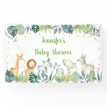 Wild Safari Jungle Baby Shower Banner