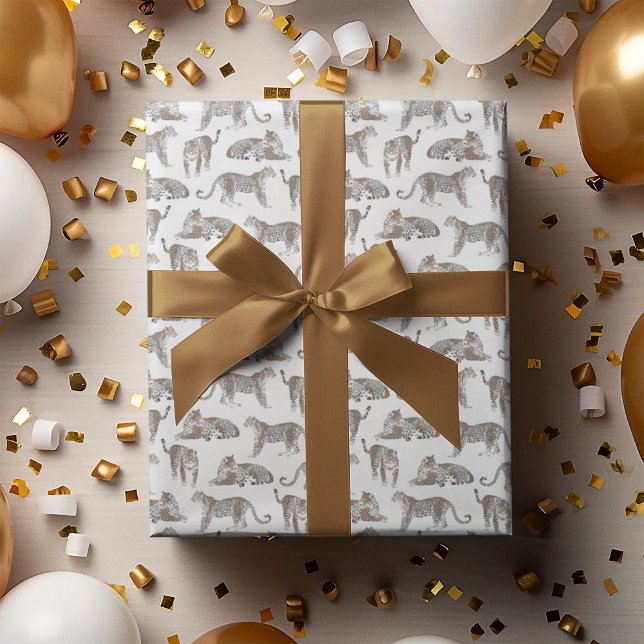Wild Safari Jungle Leopard Patterned  Wrapping Paper (Creator Uploaded)