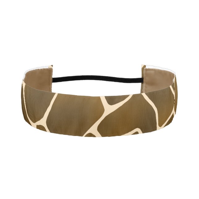 Wild Safari Natural Giraffe Print Athletic Headband (Front)