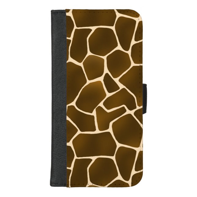 Wild Safari Natural Giraffe Print iPhone Wallet Case (Front)