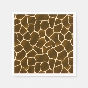 Wild Safari Natural Giraffe Print Napkins