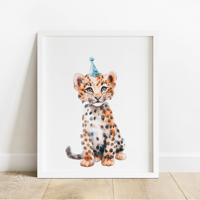 Wild Safari Party Leopard Animals Birthday Poster (Creator Uploaded)