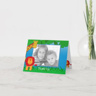 Wild Safari Photo Template Thank You Card