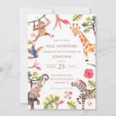 Wild Safari Zoo Birthday Invitation (Front)