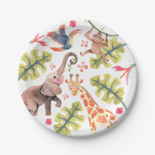 Wild Safari Zoo Birthday Paper Plates