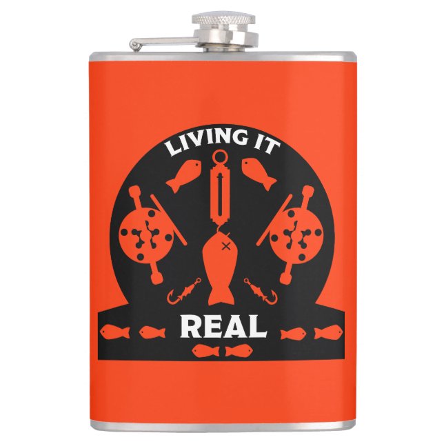 Wild Salmon Fishing Flask (Front)