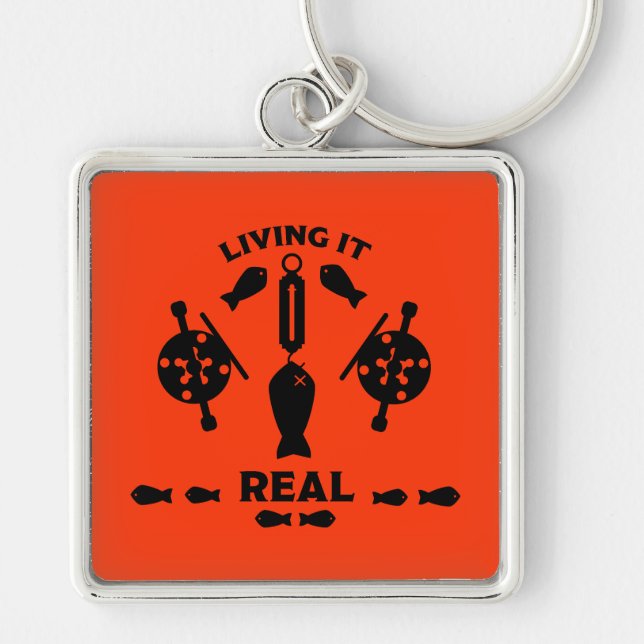 Wild Salmon Fishing Keychain (Front)