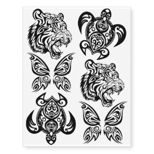Wild sauvage tribal tattoo design for warriors