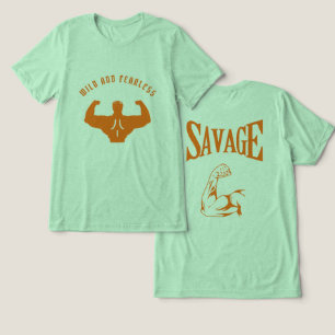 Wild, Savage, Fearless Gym Beast Mode T-Shirt Tri-Blend Shirt