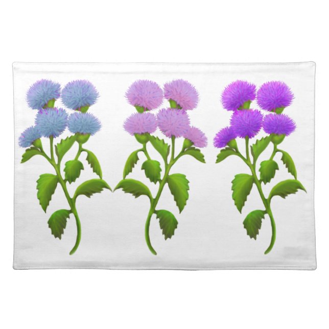 Wild Scottish Thistle Flowers Placemat (Front)