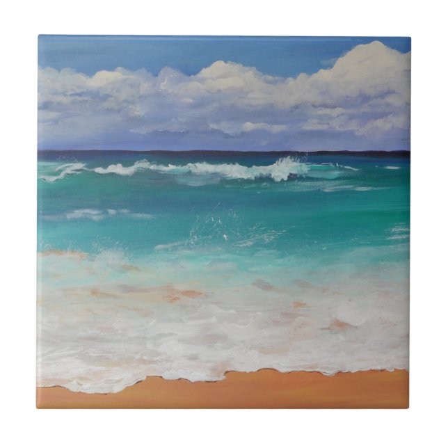 Wild Seascape Ceramic Tile (Front)