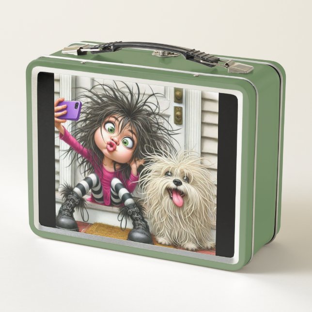 "Wild Selfie Fun – Metal Lunchbox for Kids & Fun-L (Back)