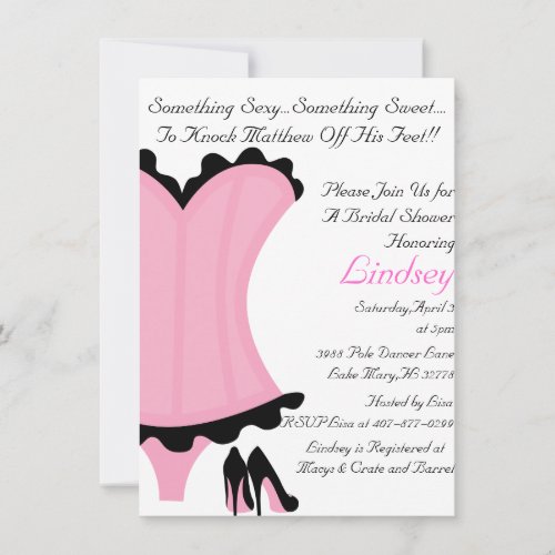 Wild &amp; Sexy Bridal Shower Invitation