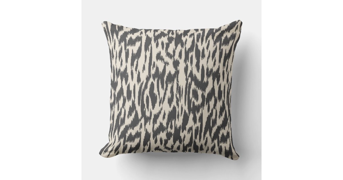 Wild SideBlack & Cream Throw Pillow Zazzle