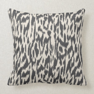 Wild Side-Black & Cream Throw Pillow