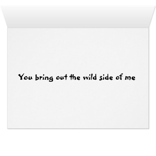 Wild Side Lighthearted Romantic Fun (Inside Horizontal (Bottom))