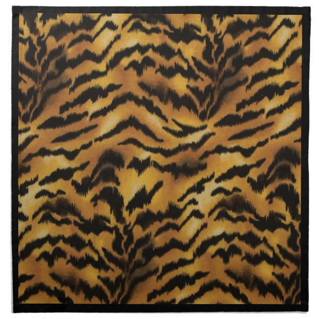 Wild Side Tiger Print Cloth Napkin (Front)
