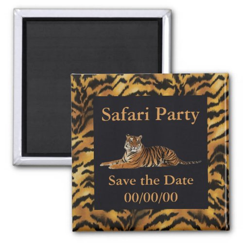 Wild Side Tiger Print Save_the_Date Magnet