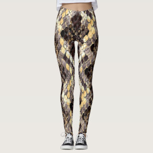 Wild Skin Watercolor Seamless Pattern Leggings