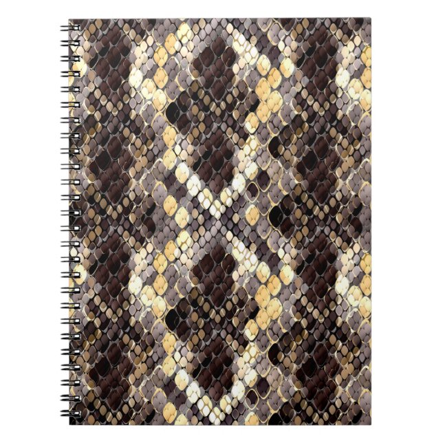 Wild Skin Watercolor Seamless Pattern Notebook (Front)