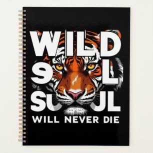 "Wild Soul – Fierce Tiger Eyes Motivational Art" Planner