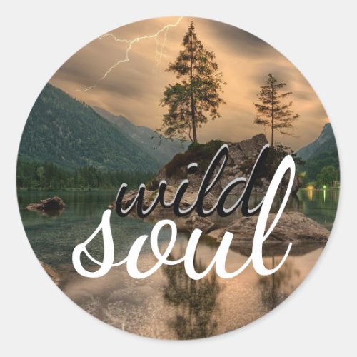 wild soul _ Gypsies  nature lovers  adventurers Classic Round Sticker