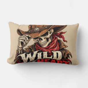 Wild Soul Skeleton Cowboy Western Design Lumbar Pillow