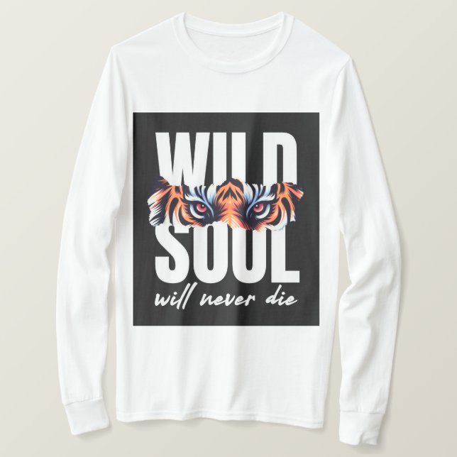 Wild Soul Tiger Eyes Graphic T-Shirt (Design Front)