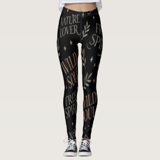 Wild Soul Typography Leggings