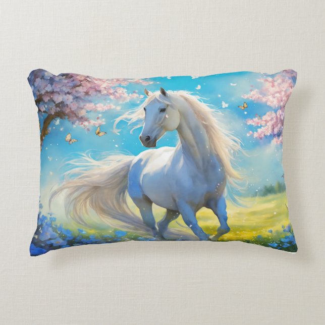"Wild Spirit: Galloping Stallion" Accent Pillow (Front)