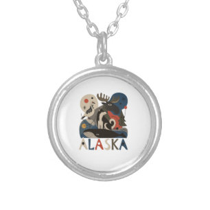 Wild Spirit of Alaska Silver Plated Necklace
