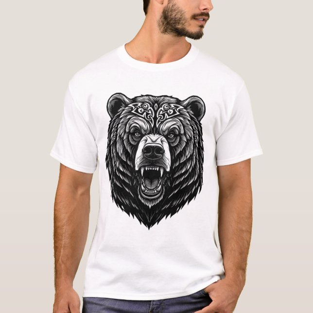 Wild Spirit Woven: Celtic Bear for Your Day T-Shirt (Front)
