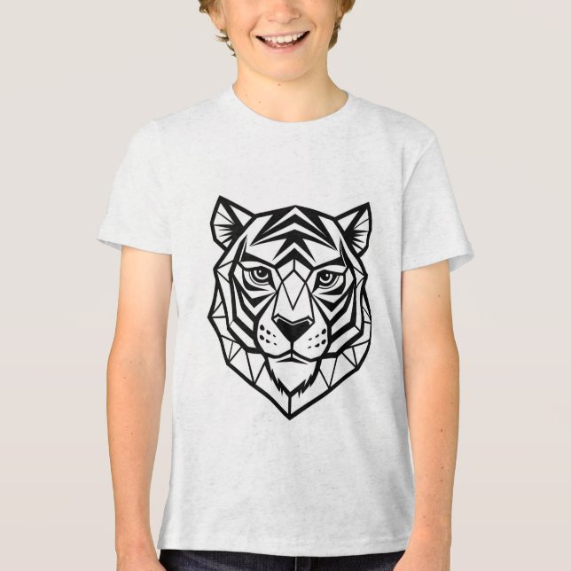 Wild Spirit – Youth Tiger Graphic Tri-Blend T-Shir Tri-Blend Shirt (Front)