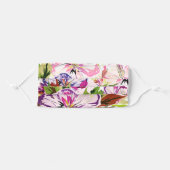 Wild Spring Flowers Floral Adult Cloth Face Mask (Front, Folded)