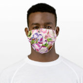 Wild Spring Flowers Floral Adult Cloth Face Mask (Worn)