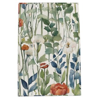 Wild Spring Flowers Watercolor Art 