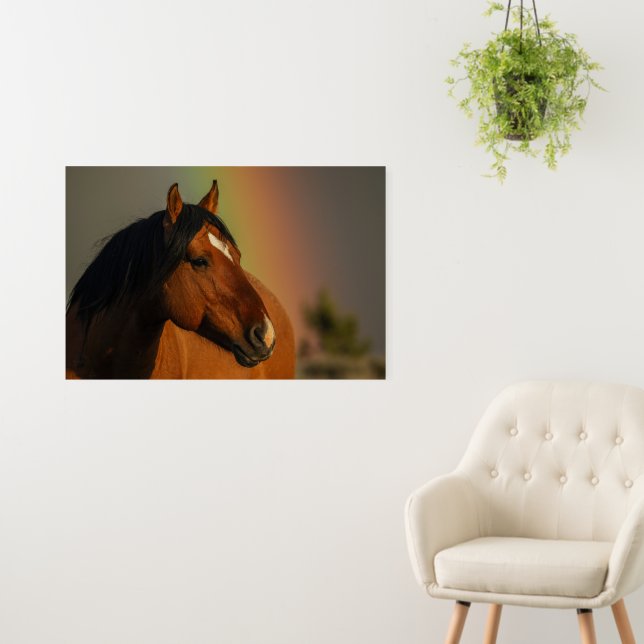 Wild Stallion, Golden Light and Rainbow Foam Board (In Situ (Wall))
