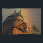 Wild Stallion, Golden Light and Rainbow Kitchen Towel<br><div class="desc">Wild Stallion,  Golden Light and Rainbow</div>