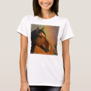 Wild Stallion, Golden Light and Rainbow T-Shirt