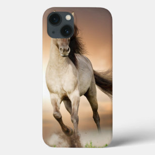 Wild Stallion Running In Sunset iPhone 13 Case