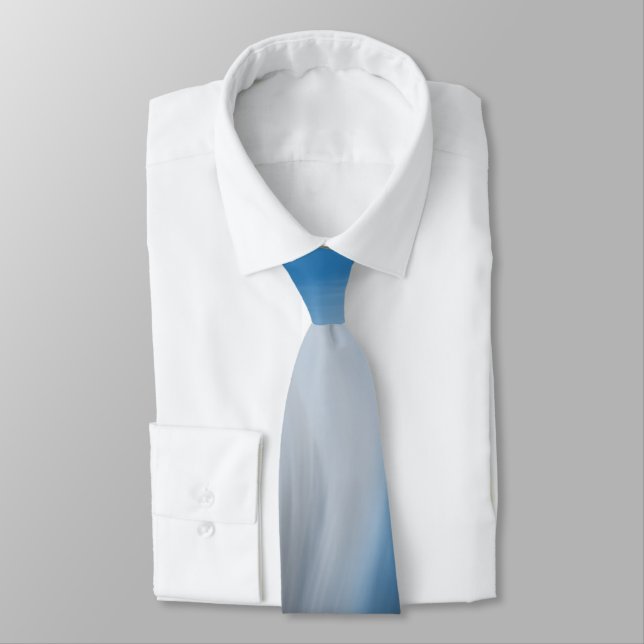 Wild Stormy Evening Blended Abstract Watercolor Neck Tie (Tied)