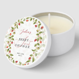 WILD STRAW BERRY SWEET BABY SHOWER MINI CANDLE FAVORS