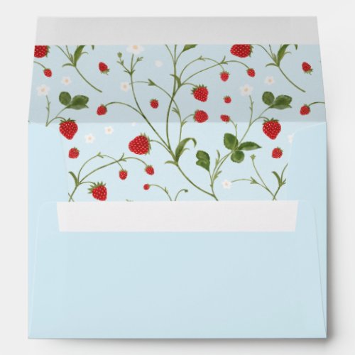 Wild Strawberries Alice Blue  Envelope