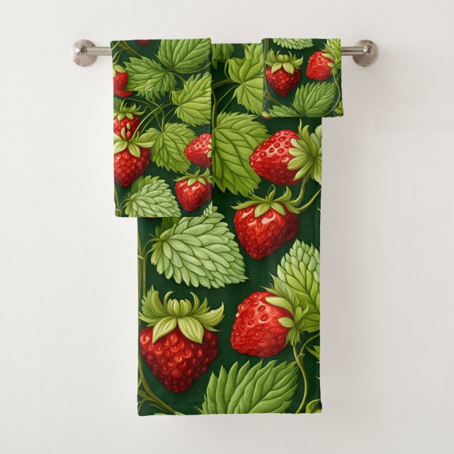 Wild Strawberries  Bath Towel Set (Insitu)