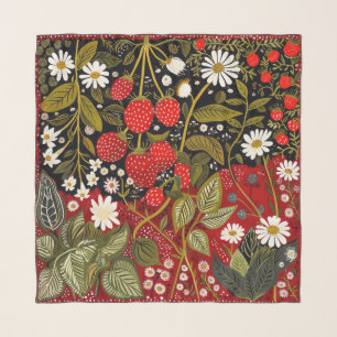 Wild Strawberries Chiffon Scarf