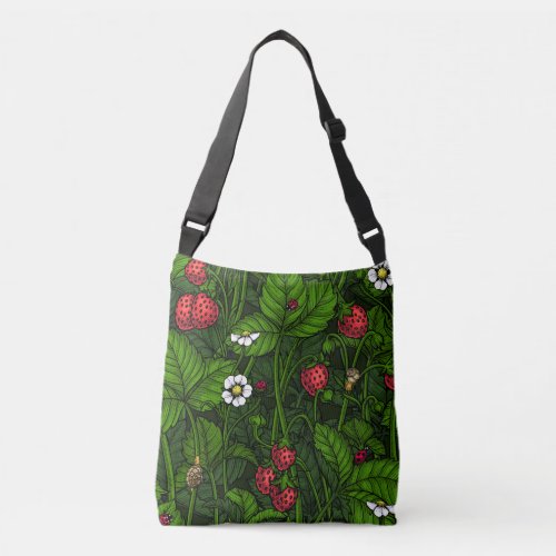 Wild strawberries crossbody bag