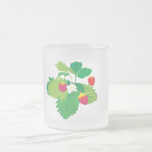 Wild Strawberries Glass Mug