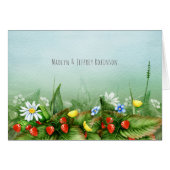Wild strawberries in a meadow blue sky country (Front Horizontal)