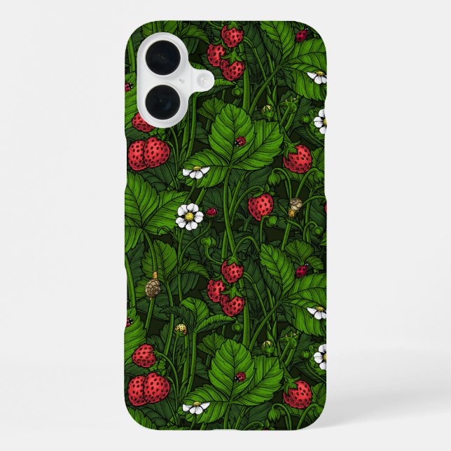 Wild strawberries iphone case (Back)