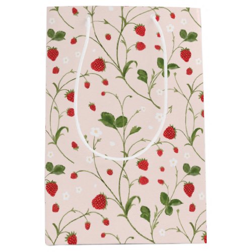 Wild Strawberries Linen  Tissue Paper Medium Gift Bag
